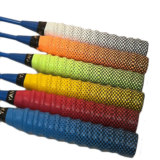 6 Pcs Printing Tennis Grips Badminton Overgrip Anti-slip Sweatband Sport Tape Windings Over For Handle Fishing Rod padel Racket