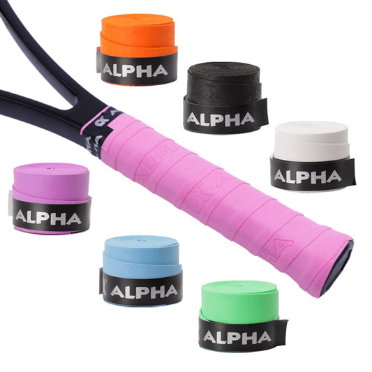 6Pcs Overgrip Tennis ALPHA Sticky Dry Wrapping Sweatband Anti-Slip Fishing Rod Grip for Badminton Padel Tennis Racket Tape